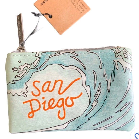 Starbucks San Diego Cold Cup + Zippered Wave Pouch + Blank Gift Card - Picture 5 of 5